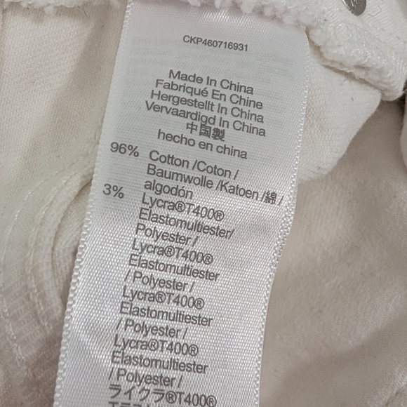 Madewell High Rise Denim Short Distressed Hem Size 28 White Tile - Picture 8 of 12